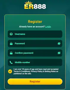 Account Registration Page SS