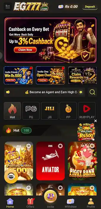 EG777 Game APK interface mobile SS