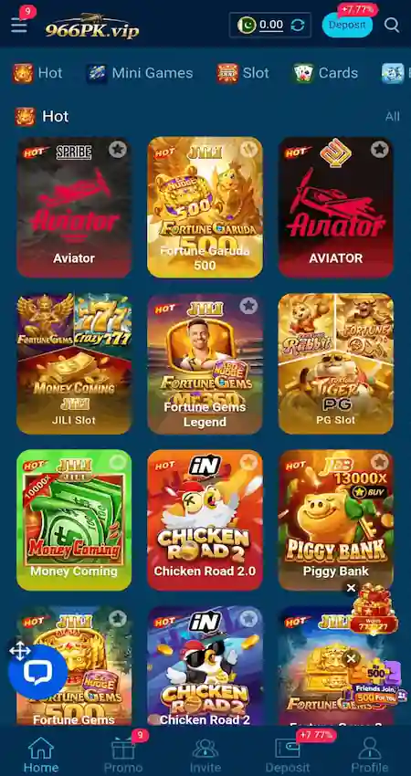966Pk Game APK interface SS