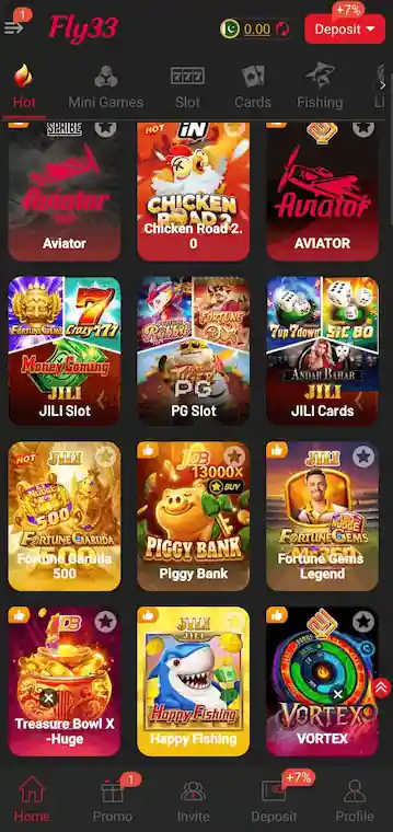 fly33 game interface SS