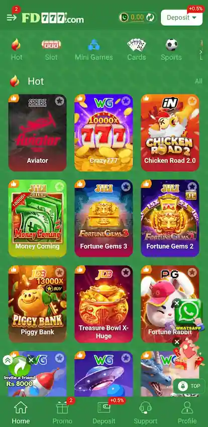 FD777 Game interface ss