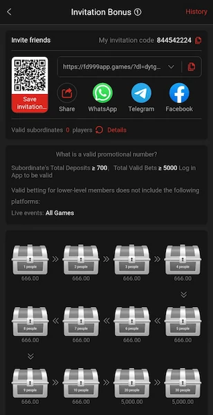 FD999 GAME Referral Bonus page ss