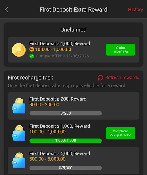 AC777  Game First deposit extra reward