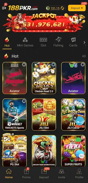  188PKR Game Home Screen SS