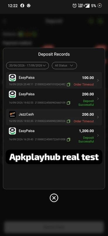 DEPOSIT test Proof